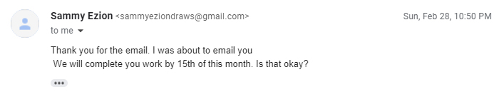 Sammy Ezion digital artist empty promise email